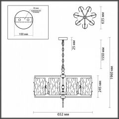 Подвесная люстра Odeon Light Elegante 4878/7 в Озерске - ozersk.mebel24.online | фото 4