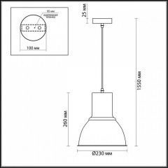 Подвесной светильник Odeon Light Laso 3374/1 в Озерске - ozersk.mebel24.online | фото 3