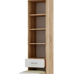 ИТАЛИЯ П1Я-400 Пенал с пуфом (Дуб сонома/Белый глянец) в Озерске - ozersk.mebel24.online | фото 2