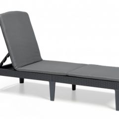 Шезлонг Джайпур с матрасом (Jaipur Sun lounger (with cushion)) графит в Озерске - ozersk.mebel24.online | фото