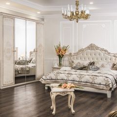 Шкаф 4-х створчатый (1+2+1) с Зеркалом "Патрисия" (крем) в Озерске - ozersk.mebel24.online | фото 3