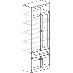 Шкаф для книг №611 Инна Денвер темный в Озерске - ozersk.mebel24.online | фото 2