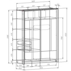 Шкаф-купе 1600 с плитой 22 мм ЛИБЕРТИ в Озерске - ozersk.mebel24.online | фото 4