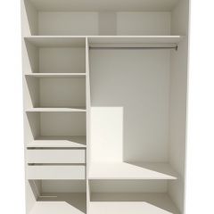 Шкаф-купе 1600 серии SOFT D6+D4+B2+PL2 (2 ящика+1штанга+1 полка) профиль «Капучино» в Озерске - ozersk.mebel24.online | фото 3