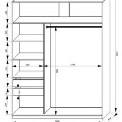 Шкаф-купе 1800 серии SOFT D1+D3+B2+PL1 (2 ящика+1штанга) профиль «Графит» в Озерске - ozersk.mebel24.online | фото 3