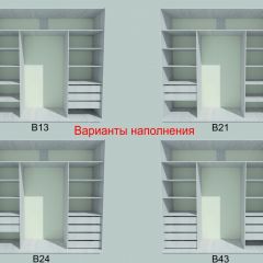 Шкаф-купе 1950 серии SILVER S3+S1+S3Z B22+PL2 (по 2 ящика лев/прав+1штанга+1 полка) профиль «Серебро» в Озерске - ozersk.mebel24.online | фото 5