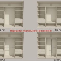 Шкаф-купе 2400 серии SOFT D5+D4+D5+B22+PL3 (по 2 ящика лев/прав+2штанги) профиль «Графит» в Озерске - ozersk.mebel24.online | фото 5