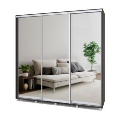 МАРТИН Шкаф-купе с зеркалами Венге (2200*450) М423 в Озерске - ozersk.mebel24.online | фото
