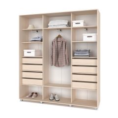 МАРТИН Шкаф-купе с зеркалом Млечный дуб (2200*450) М422 в Озерске - ozersk.mebel24.online | фото 4