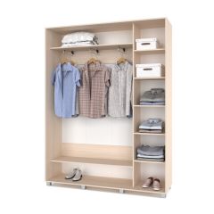 РОЛАНД Шкаф-купе Млечный дуб (450*1700) Р471 в Озерске - ozersk.mebel24.online | фото 3
