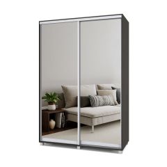 РОЛАНД Шкаф-купе с зеркалами Венге (450*1500) Р453 в Озерске - ozersk.mebel24.online | фото 2