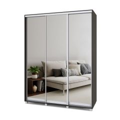 РОЛАНД Шкаф-купе с зеркалами Венге (450*1700) Р473 в Озерске - ozersk.mebel24.online | фото