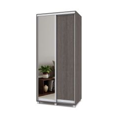 РОЛАНД Шкаф-купе с зеркалом Анкор темный (450*1000) Р402 в Озерске - ozersk.mebel24.online | фото 2