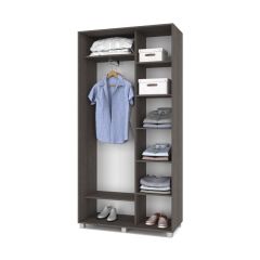 РОЛАНД Шкаф-купе с зеркалом Анкор темный (450*1100) Р412 в Озерске - ozersk.mebel24.online | фото 2