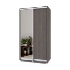 РОЛАНД Шкаф-купе с зеркалом Анкор темный (450*1200) Р422 в Озерске - ozersk.mebel24.online | фото