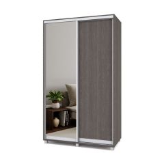 РОЛАНД Шкаф-купе с зеркалом Анкор темный (450*1300) Р432 в Озерске - ozersk.mebel24.online | фото