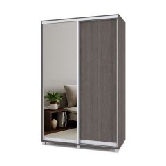 РОЛАНД Шкаф-купе с зеркалом Анкор темный (450*1400) Р442 в Озерске - ozersk.mebel24.online | фото 2