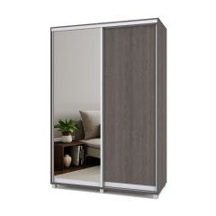 РОЛАНД Шкаф-купе с зеркалом Анкор темный (450*1500) Р452 в Озерске - ozersk.mebel24.online | фото 2