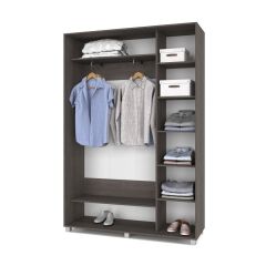 РОЛАНД Шкаф-купе с зеркалом Анкор темный (450*1500) Р452 в Озерске - ozersk.mebel24.online | фото 3
