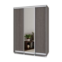 РОЛАНД Шкаф-купе с зеркалом Анкор темный (450*1600) Р462 в Озерске - ozersk.mebel24.online | фото 2
