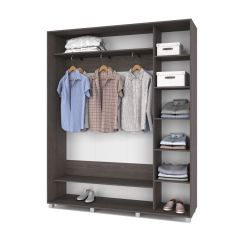 РОЛАНД Шкаф-купе с зеркалом Анкор темный (450*1800) Р482 в Озерске - ozersk.mebel24.online | фото 2