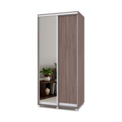 РОЛАНД Шкаф-купе с зеркалом Шимо темный (450*1000) Р402 в Озерске - ozersk.mebel24.online | фото 2