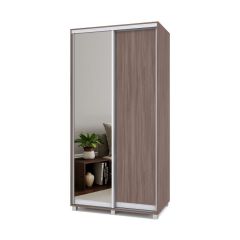 РОЛАНД Шкаф-купе с зеркалом Шимо темный (450*1100) Р412 в Озерске - ozersk.mebel24.online | фото 2