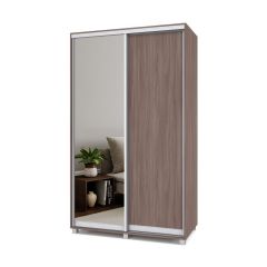 РОЛАНД Шкаф-купе с зеркалом Шимо темный (450*1300) Р432 в Озерске - ozersk.mebel24.online | фото 2