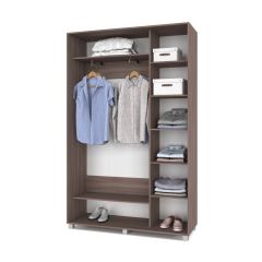 РОЛАНД Шкаф-купе с зеркалом Шимо темный (450*1400) Р442 в Озерске - ozersk.mebel24.online | фото 3