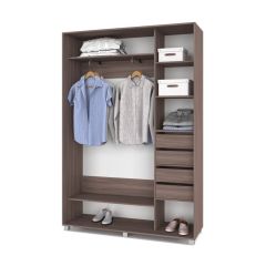 РОЛАНД Шкаф-купе с зеркалом Шимо темный (450*1400) Р442 в Озерске - ozersk.mebel24.online | фото 5