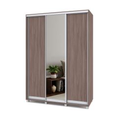 РОЛАНД Шкаф-купе с зеркалом Шимо темный (450*1600) Р462 в Озерске - ozersk.mebel24.online | фото 2