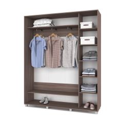 РОЛАНД Шкаф-купе с зеркалом Шимо темный (450*1800) Р482 в Озерске - ozersk.mebel24.online | фото 2