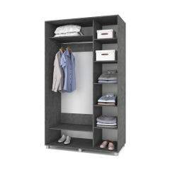 РОЛАНД Шкаф-купе зеркалом Камень темный (600*1500) Р652 в Озерске - ozersk.mebel24.online | фото 2