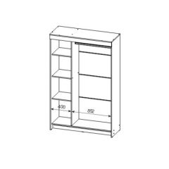 Шкаф-купе ШКП 2 (Венге/Ясень Анкор светлый) в Озерске - ozersk.mebel24.online | фото 3