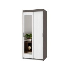 ТОМАС Шкаф-купе с зеркалом Анкор темный/светлый Т22 в Озерске - ozersk.mebel24.online | фото