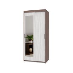ТОМАС Шкаф-купе с зеркалом Шимо темный/светлый Т22 в Озерске - ozersk.mebel24.online | фото