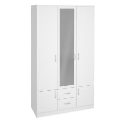 Шкаф Ронда ШК-3 с зеркалом (Белый) в Озерске - ozersk.mebel24.online | фото