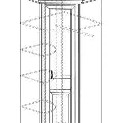 Шкаф угловой №562 "Алиса" (угол 875*875) в Озерске - ozersk.mebel24.online | фото 2