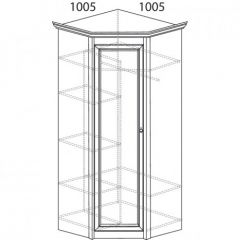 Шкаф угловой №662 "Флоренция" Фасад глухой (угол 1005*1005) Дуб оксфорд в Озерске - ozersk.mebel24.online | фото 2