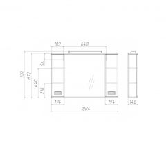 Шкаф-зеркало Cube 100 Эл. Домино (DC5013HZ) в Озерске - ozersk.mebel24.online | фото 2