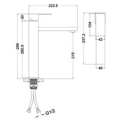 Смеситель д/ум MELANA-F610202 Cubo нерж.сталь, однорычажный, сатин, литой излив в Озерске - ozersk.mebel24.online | фото 3