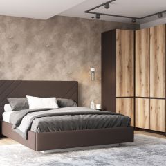 ПРАГА Спальный гарнитур Серия 3 (Дуб Делано/Дуб Венге) в Озерске - ozersk.mebel24.online | фото 5
