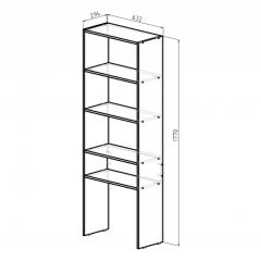 Стеллаж Элемент-1 (белый) в Озерске - ozersk.mebel24.online | фото 2