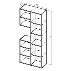 Стеллаж Элемент-2 (дуб сонома) в Озерске - ozersk.mebel24.online | фото 5