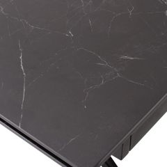 Стол FORIO 160 MATT BLACK MARBLE SOLID CERAMIC / BLACK, ®DISAUR в Озерске - ozersk.mebel24.online | фото 9