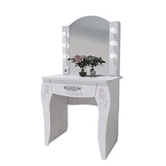 Стол туалетный Розалия №12 + ПОДСВЕТКА (лиственница белая, омела) в Озерске - ozersk.mebel24.online | фото