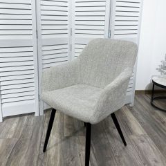 Стул BRANDY WZ2042-19 галечный серый фактурный велюр/ черный каркас М-City в Озерске - ozersk.mebel24.online | фото 5