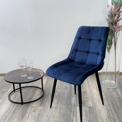Стул CHIC BLUVEL-86 NAVY BLUE / черный каркас М-City в Озерске - ozersk.mebel24.online | фото 5