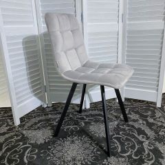 Стул CHILLI SQUARE BLUVEL-03 светло-серый, велюр / черный каркас М-City в Озерске - ozersk.mebel24.online | фото 3