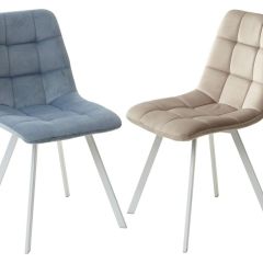 Стул CHILLI SQUARE G108-56 пудровый синий, велюр/ белый каркас М-City в Озерске - ozersk.mebel24.online | фото 3